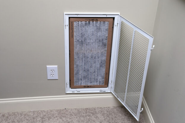 An HVAC air filter.